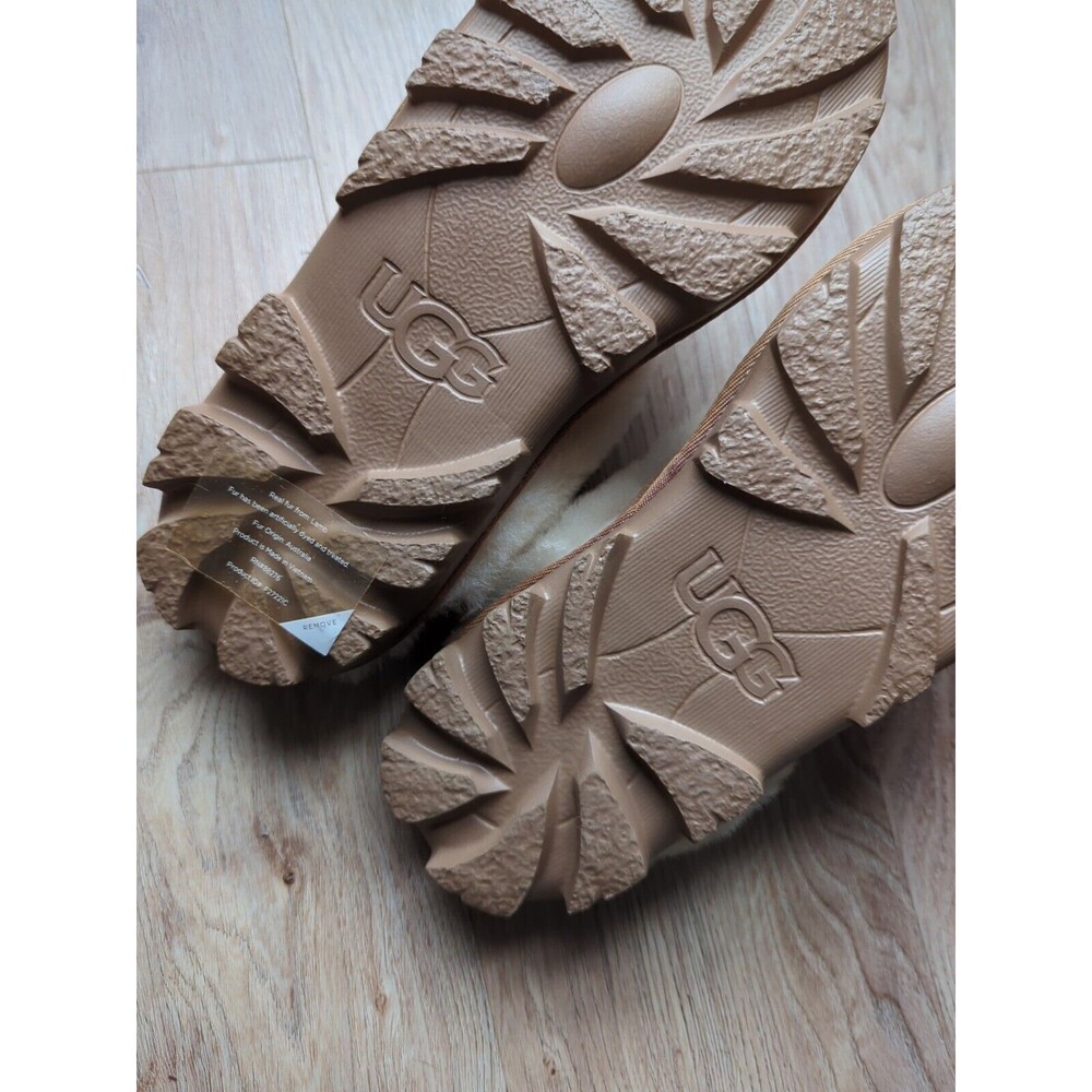 UGG Coquette Shearling Lined Slip On Slippers Chestnut Womens 7 EU 38 - Picture 5 of 11